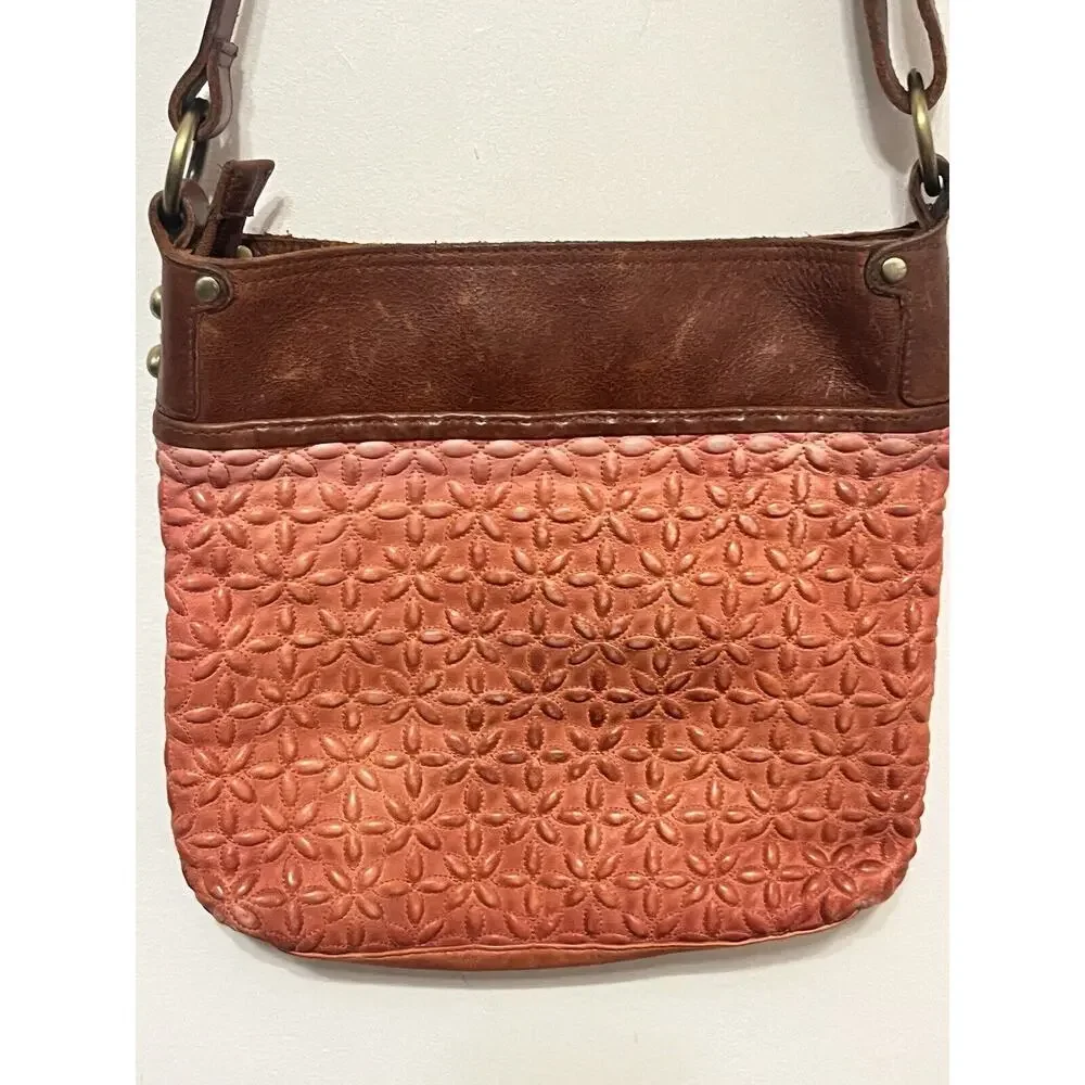Anabaglish Floral Quilted Crossbody Bag Shoulder Handbag Zip Top Rust Sundance - Picture 8 of 14